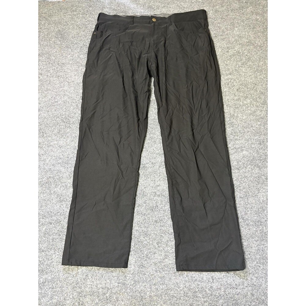 Member's Mark Chino Pants Mens 40x30 Black Denali Straight Fit Stretch Casual